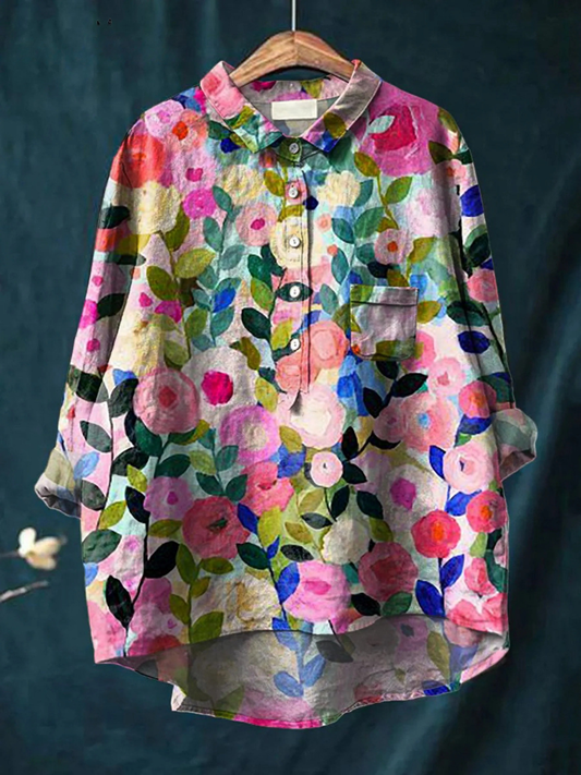 Leah | Spring Floral Shirt