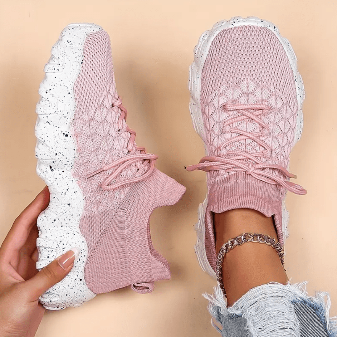 Robin | Orthopedic Slip-On Walking Shoes - Pink White