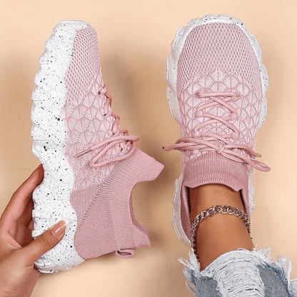 Robin | Orthopedic Slip-On Walking Shoes - Pink White
