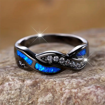 Blue Wave Ring