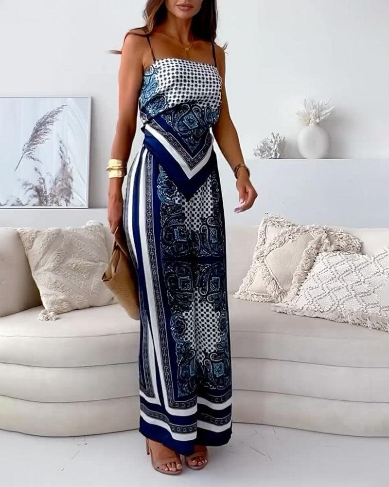 Bailey™ | Vacation Ready Stylish Lace-Up Vest & Pants Two-Piece Set Dress