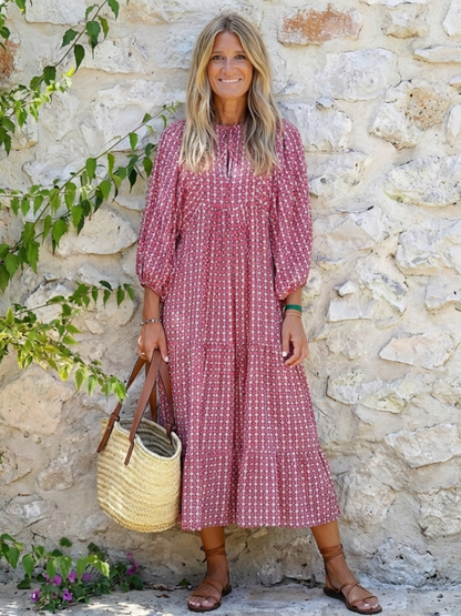 Arlette | Geometric Midi Dress