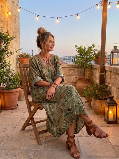 Aleta | Button-Front Midi Dress