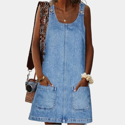 Violet| Relaxed Denim-Look Dress