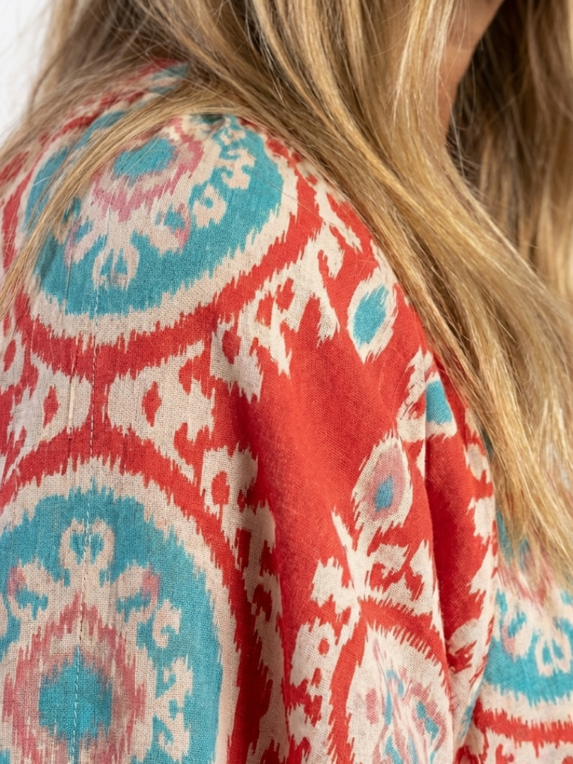 Zaria | Paisley V-Neck Midi Dress
