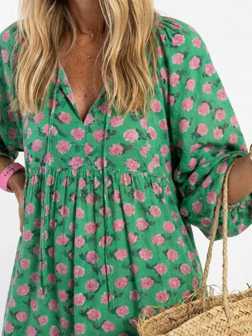Fiora | Floral Tiered Midi Dress