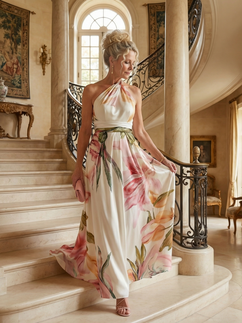Dafine | Light Floral Maxi Dress