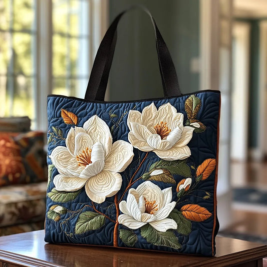 Magnolia | Floral Quilted Tote