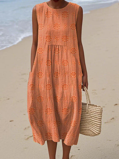ELARA™ | SLEEVELESS MIDI DRESS