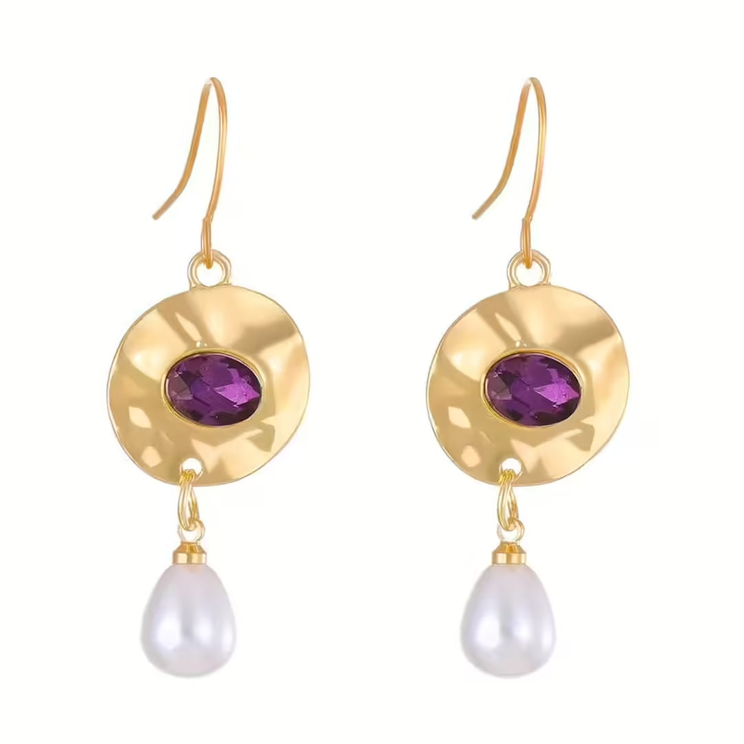 Purple Zirconia Earrings