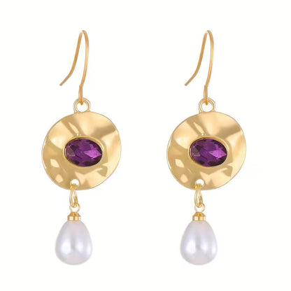 Purple Zirconia Earrings