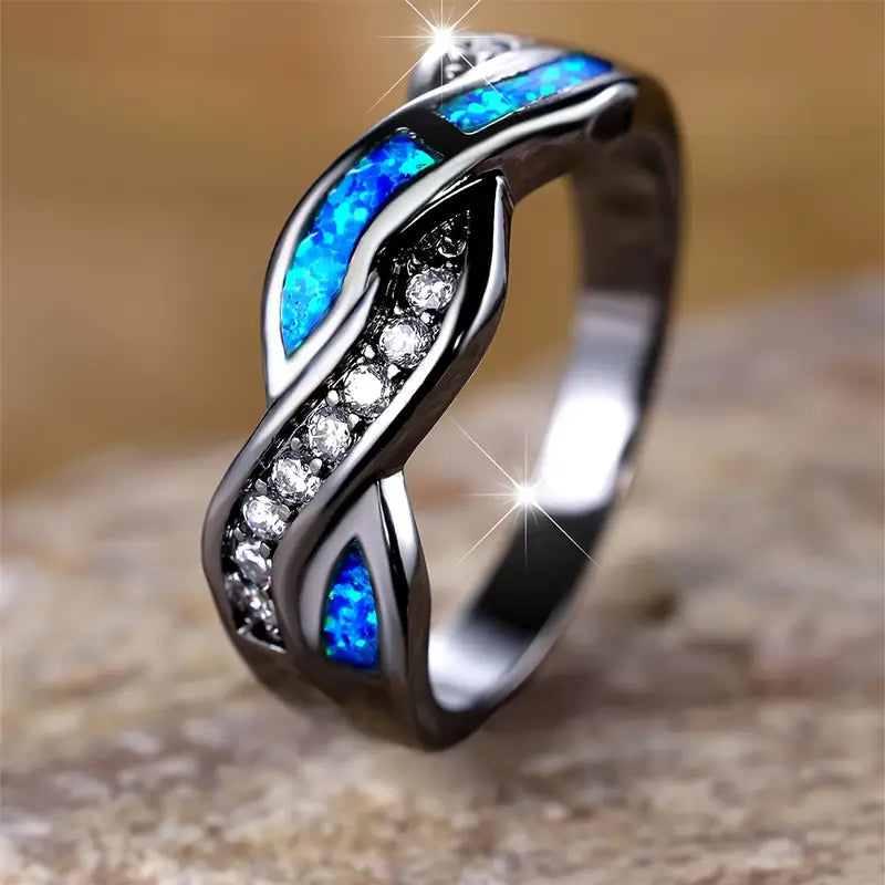 Blue Wave Ring