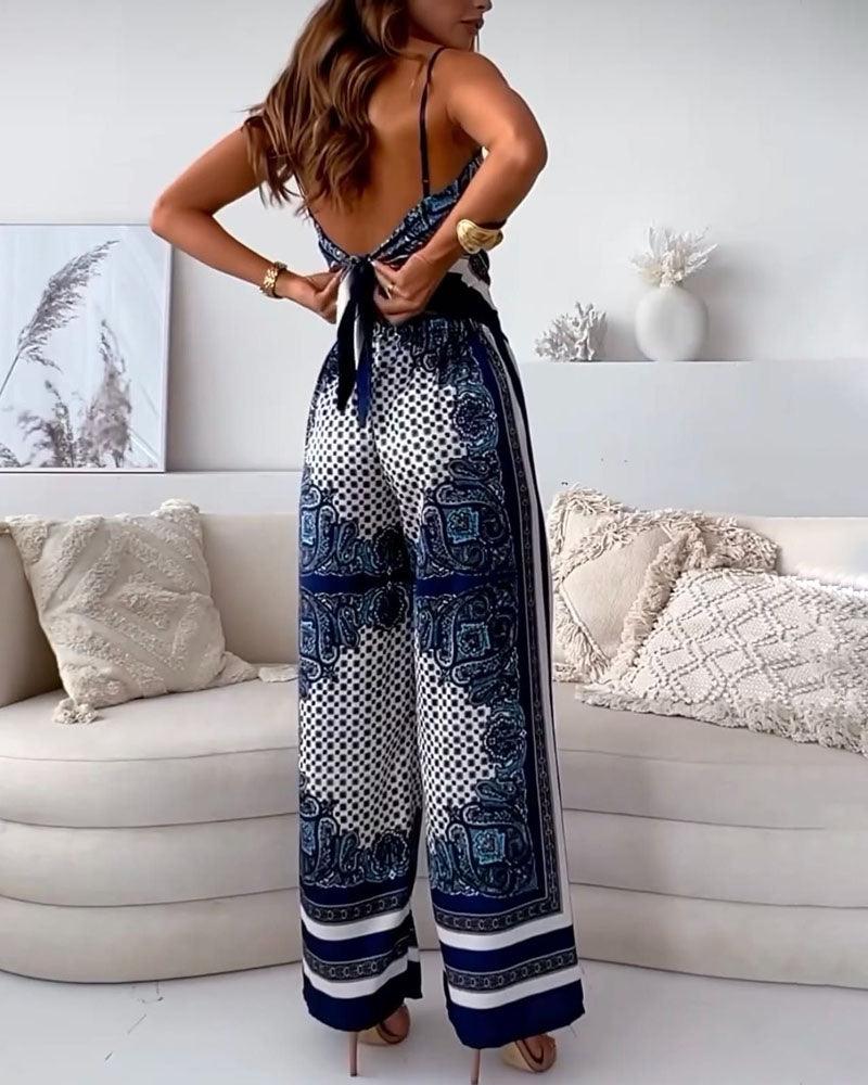 Bailey™ | Vacation Ready Stylish Lace-Up Vest & Pants Two-Piece Set Dress