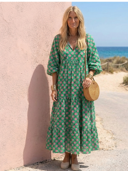 Fiora | Floral Tiered Midi Dress