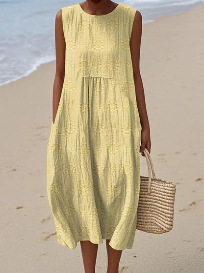 ELARA™ | SLEEVELESS MIDI DRESS