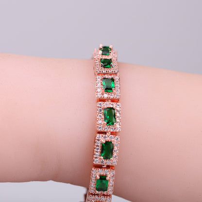 Emerald Glow Statement Bracelet