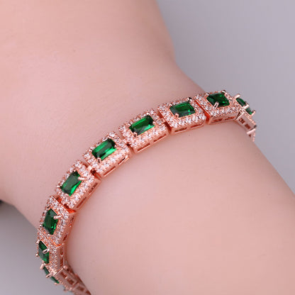 Emerald Glow Statement Bracelet