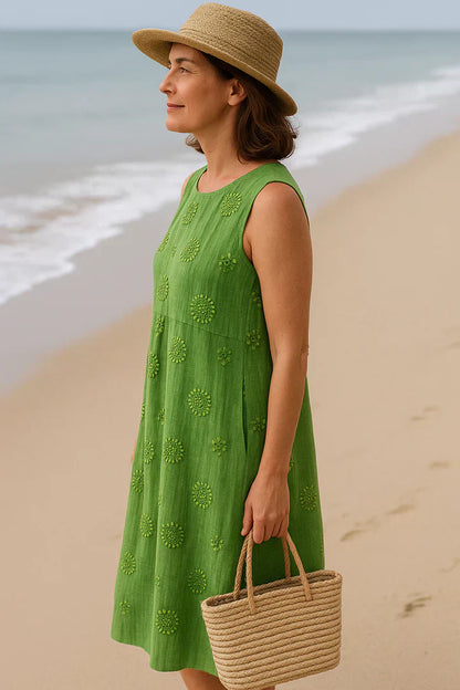 ELARA™ | SLEEVELESS MIDI DRESS