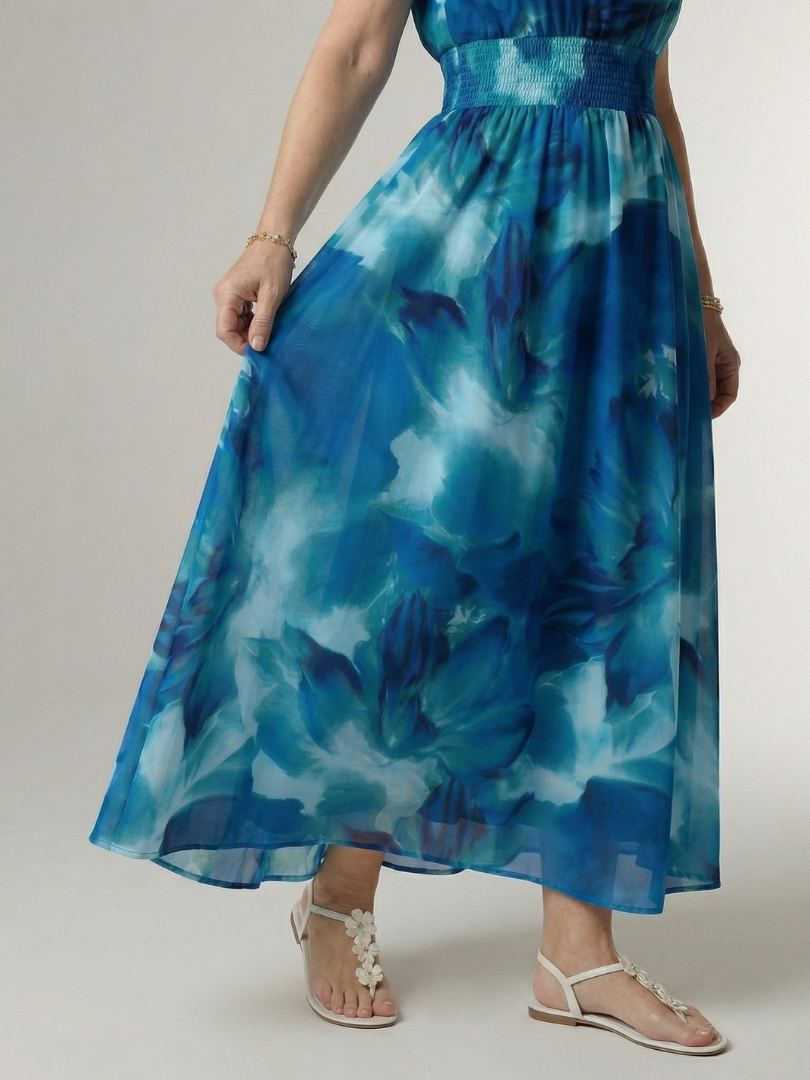 Drielle | Gathered Halter Midi Dress