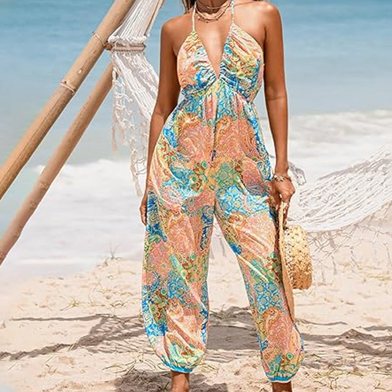Elodie | V-Neck Backless Jumpsuit