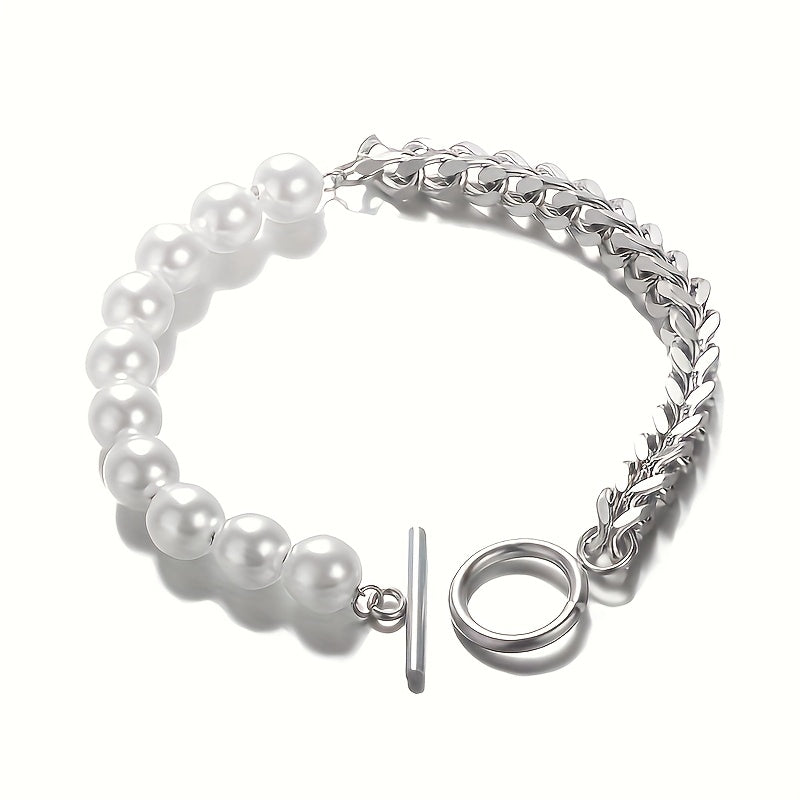 Vintage Pearl Contrast Bracelet