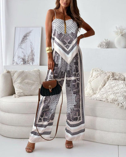Bailey™ | Vacation Ready Stylish Lace-Up Vest & Pants Two-Piece Set Dress