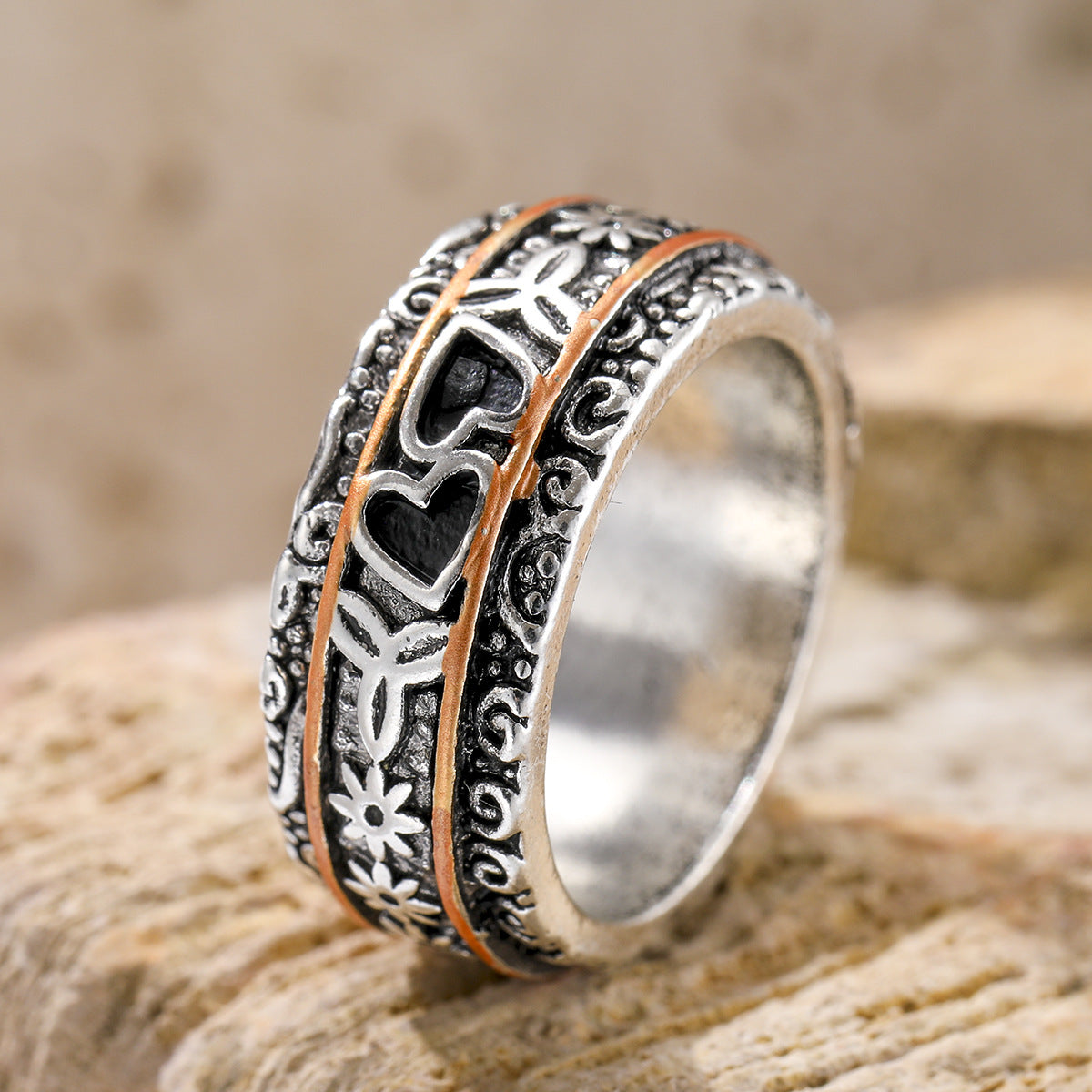 Engraved Heart Ring