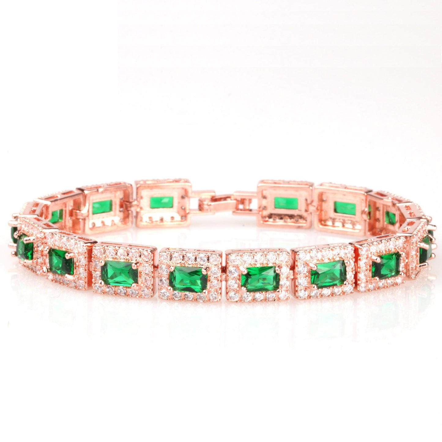 Emerald Glow Statement Bracelet