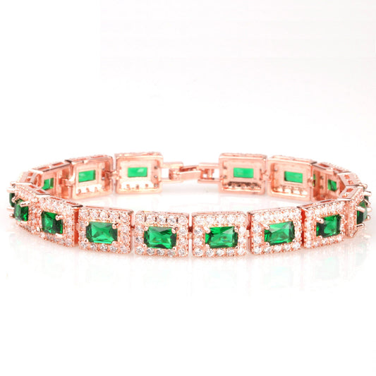 Emerald Glow Statement Bracelet