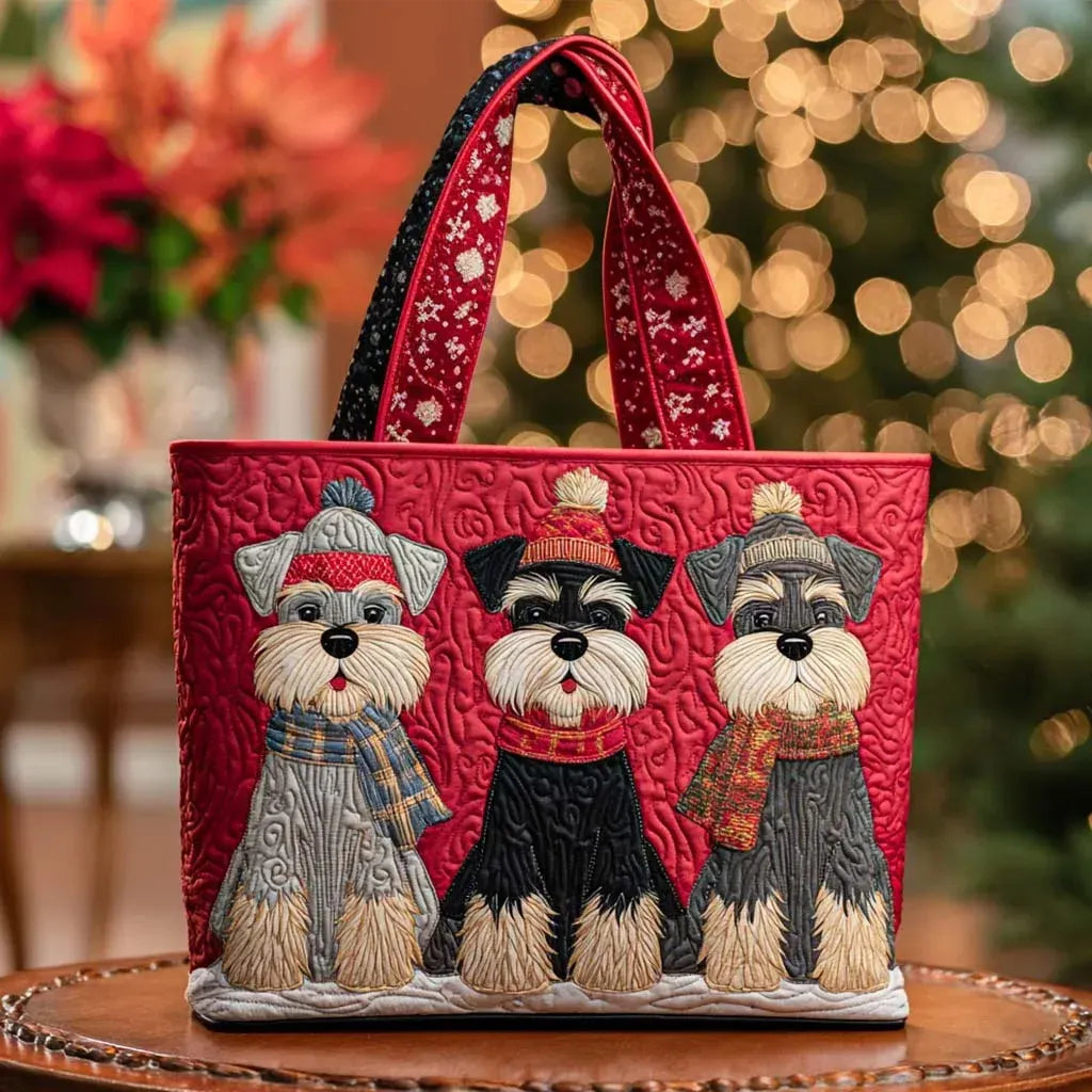 Sienna | Schnauzer Print Quilted Tote