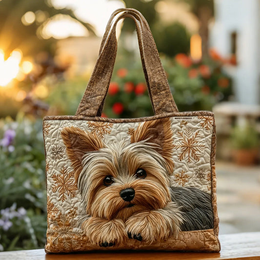 York | Yorkie Print Padded Tote