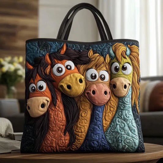 Penny | Pony Print Quilted Tote