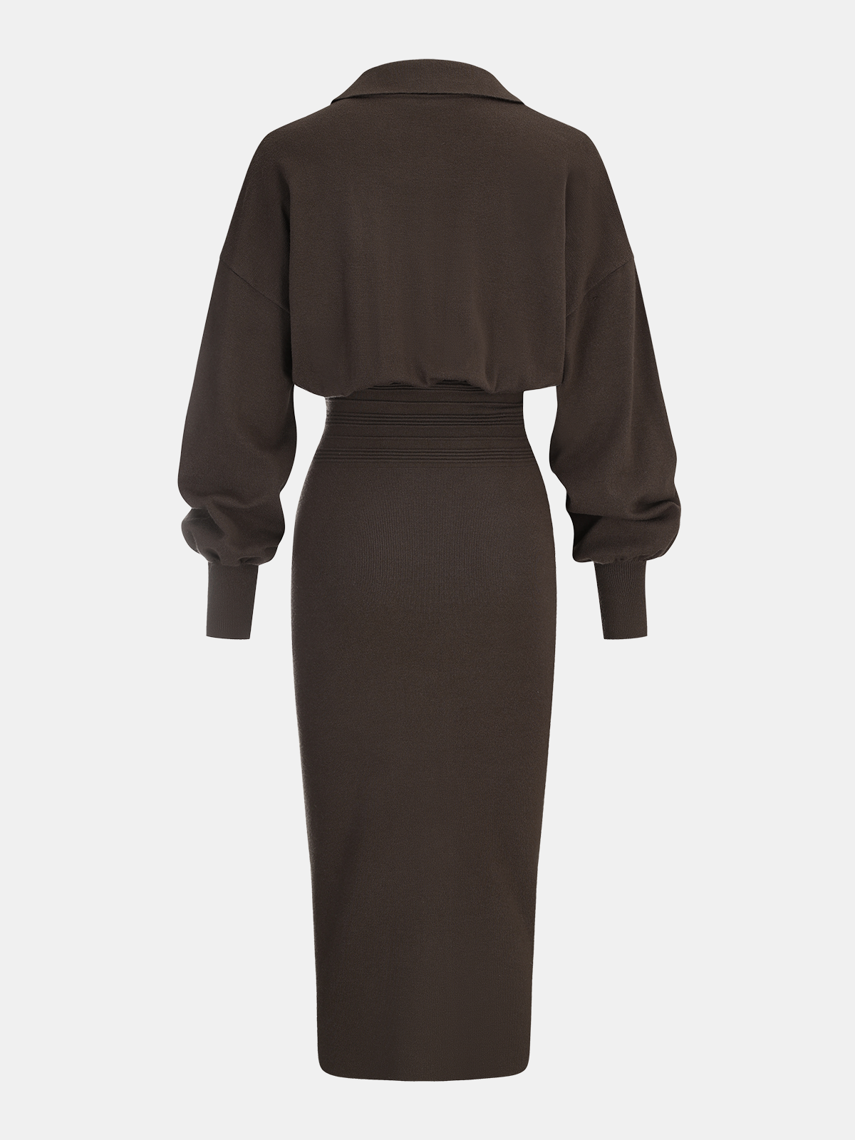 Cathryn | Cinched Waist Knit Shirt Dress