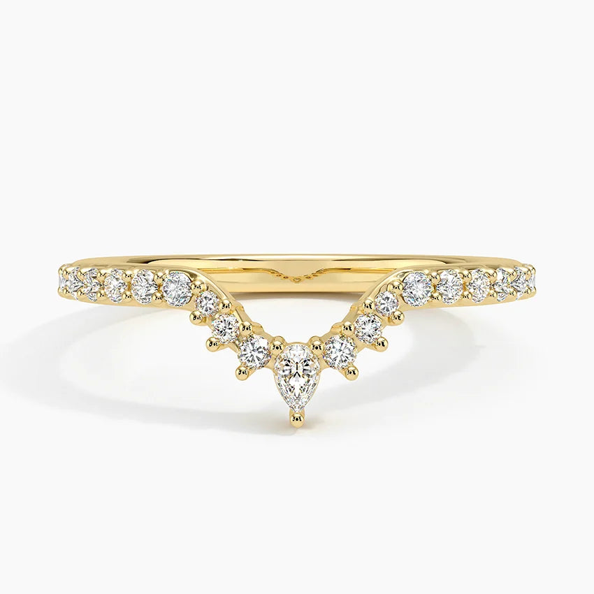 Golden Lunette Ring