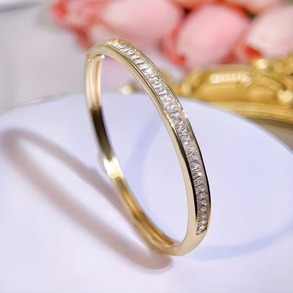 Baguette Cut Gold Bracelet