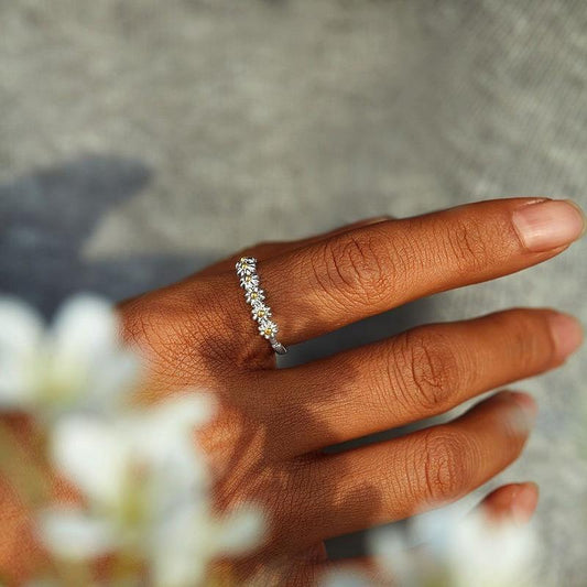 Adjustable Daisy Meadow Ring