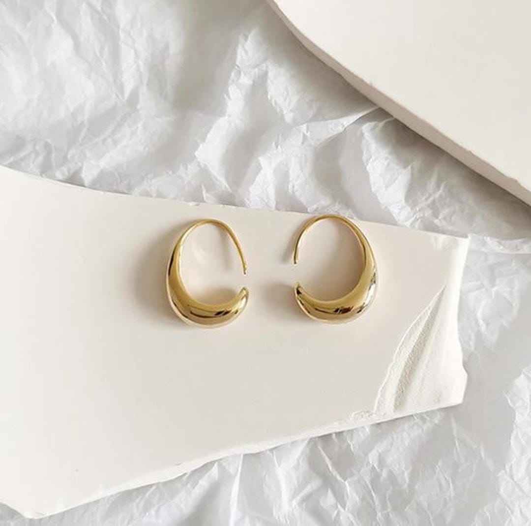 Oval Hoop Earrings