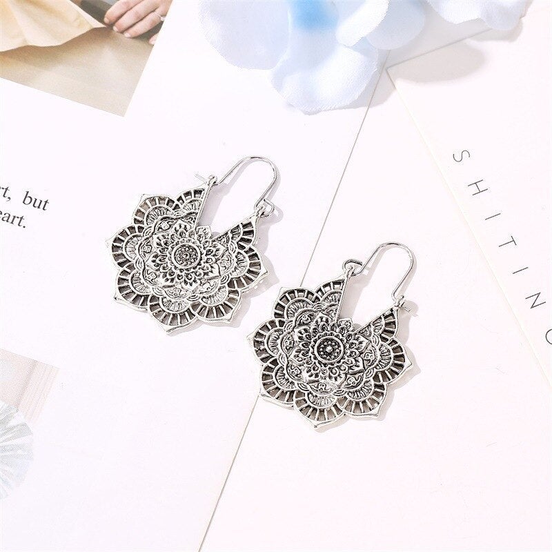 Lotus Symbol Earrings