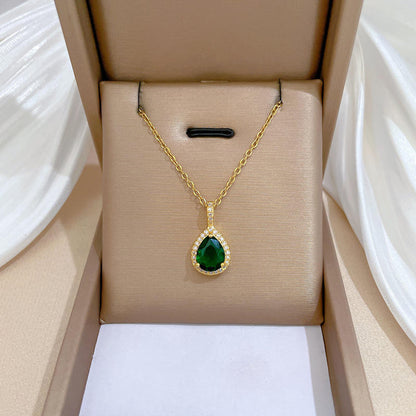 Emerald Glow Teardrop Set