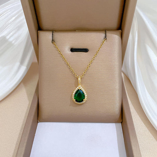 Emerald Glow Teardrop Set
