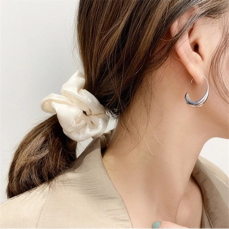 Oval Hoop Earrings
