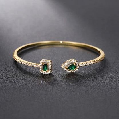 Emerald Glow Duet Bracelet
