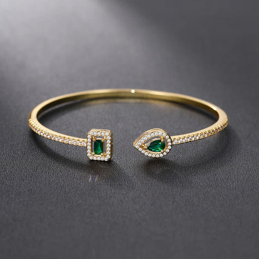 Emerald Glow Duet Bracelet