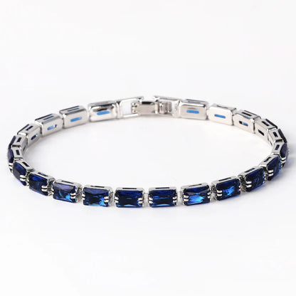 Sapphire Blue Tennis Bracelet