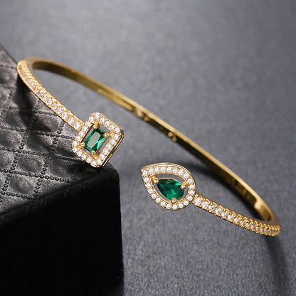 Emerald Glow Duet Bracelet