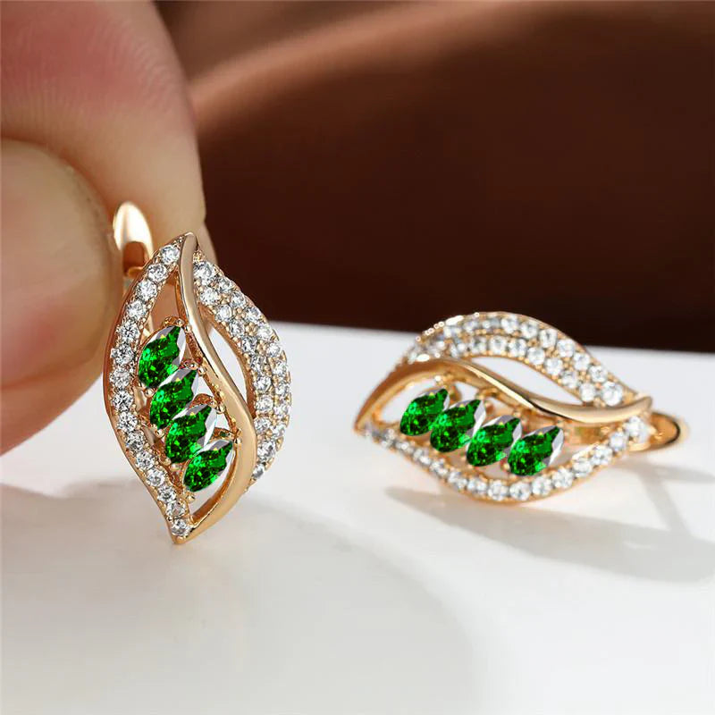 Emerald Glow Marquise Earrings