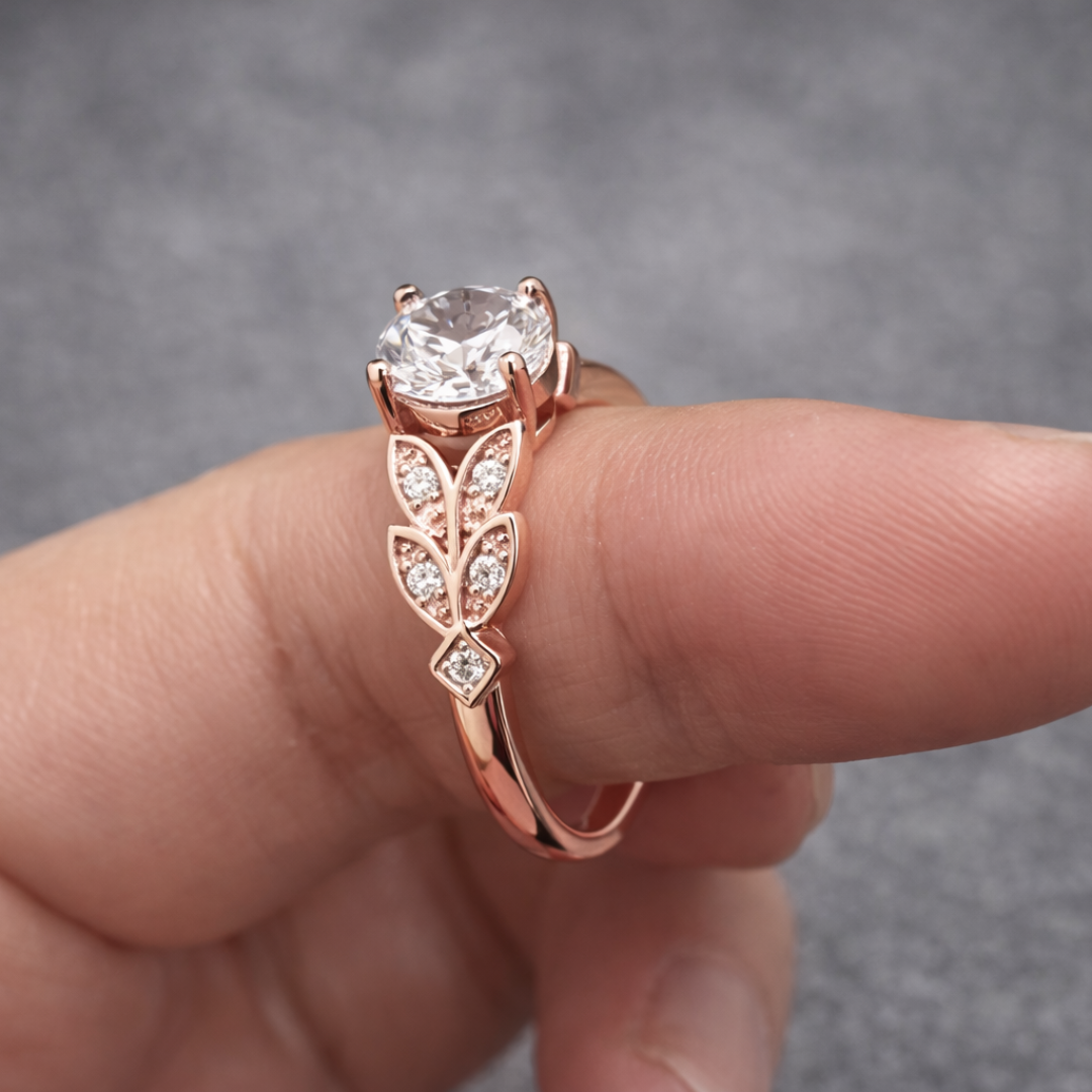 Exotic Flower Zirconia Ring