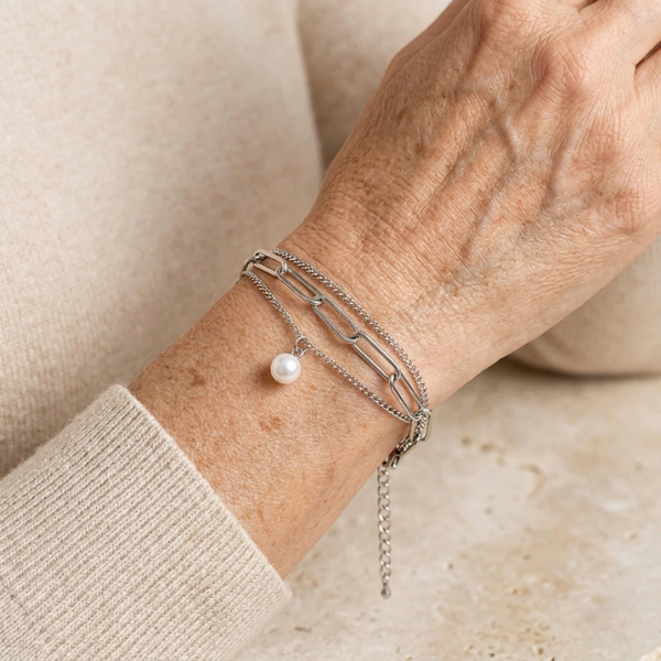 Vintage Pearl Balance Bracelet