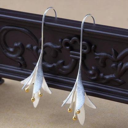 Silver Floral Earrings