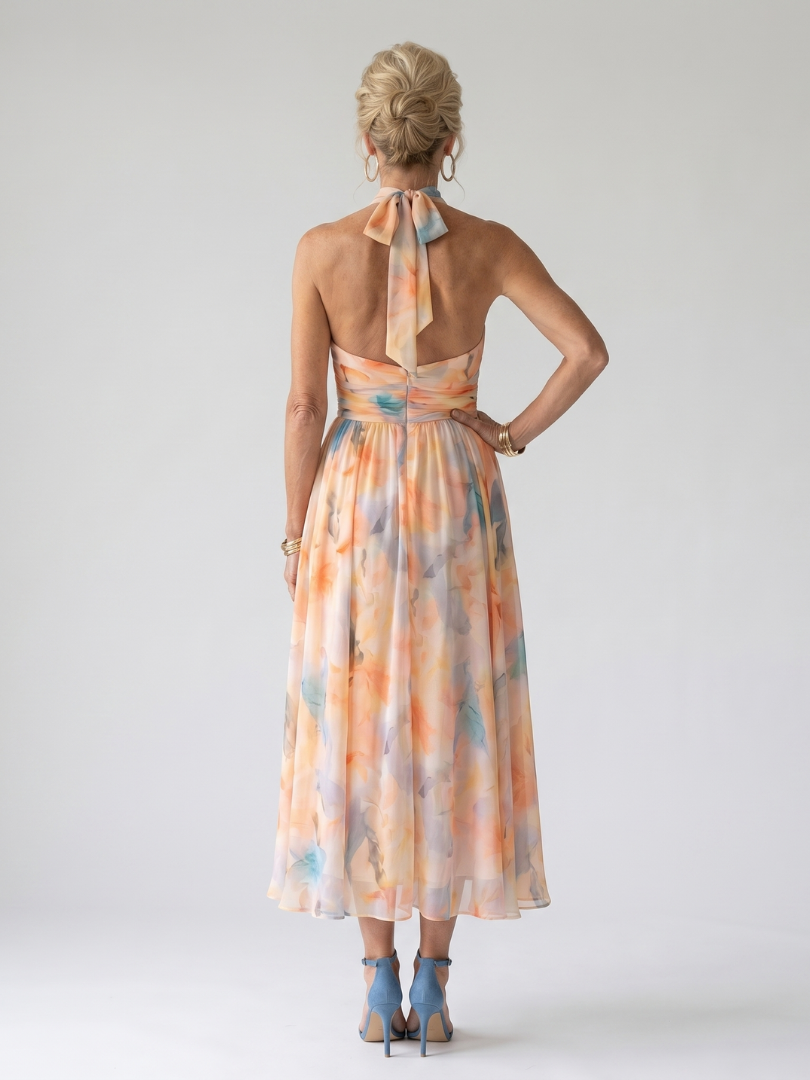 Zinette | Soft Halter Midi Dress